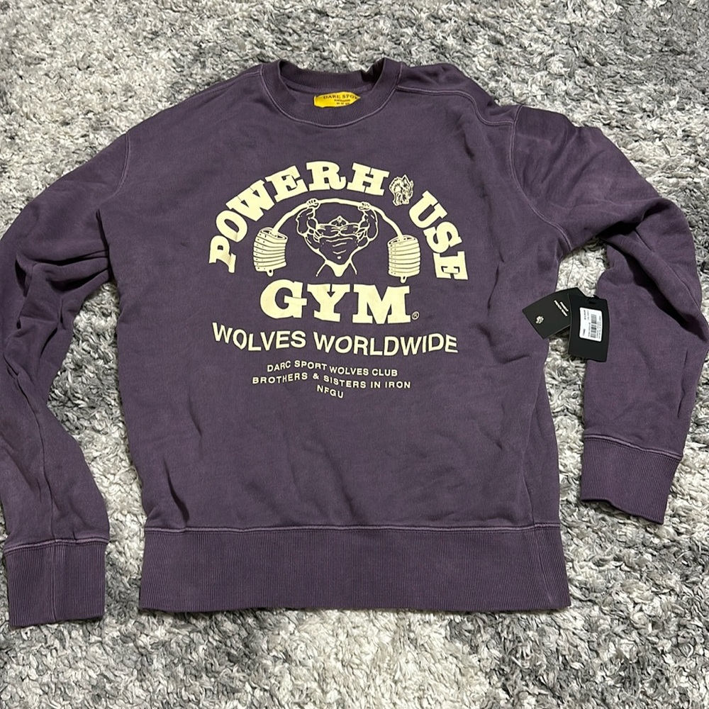 Powerhouse Darc sport crew neck vintage plum small new with tags rare